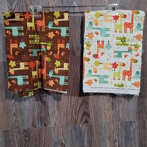 Riley Blake Designs Fabric - Giraffe & Birds HD2850 - Brown 2/3yd & Cream 7/8yd